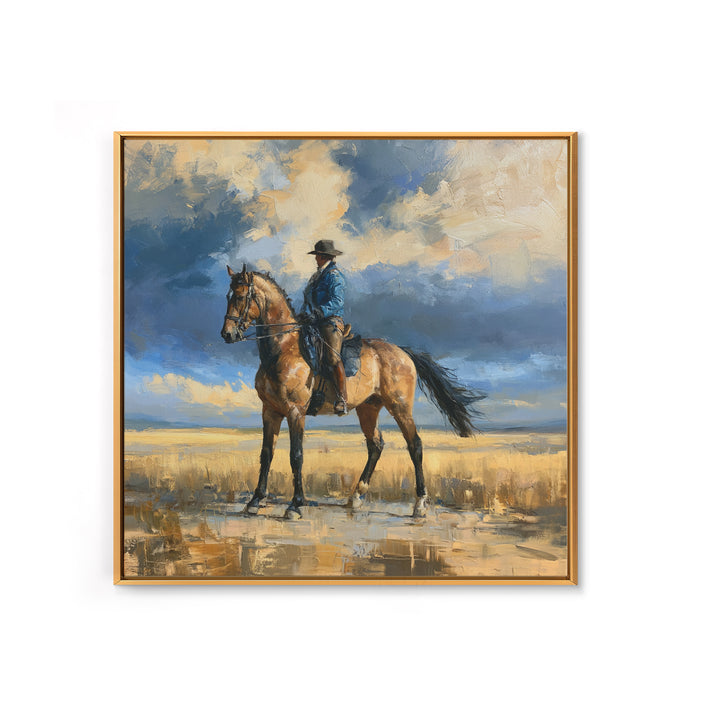 Dressage Horse in Refined Classical Pose Canvas Print, Equestrian Art, Cabin Decor, Living Room Decor, Fine Art, Equestrian, EQU-1x1-10