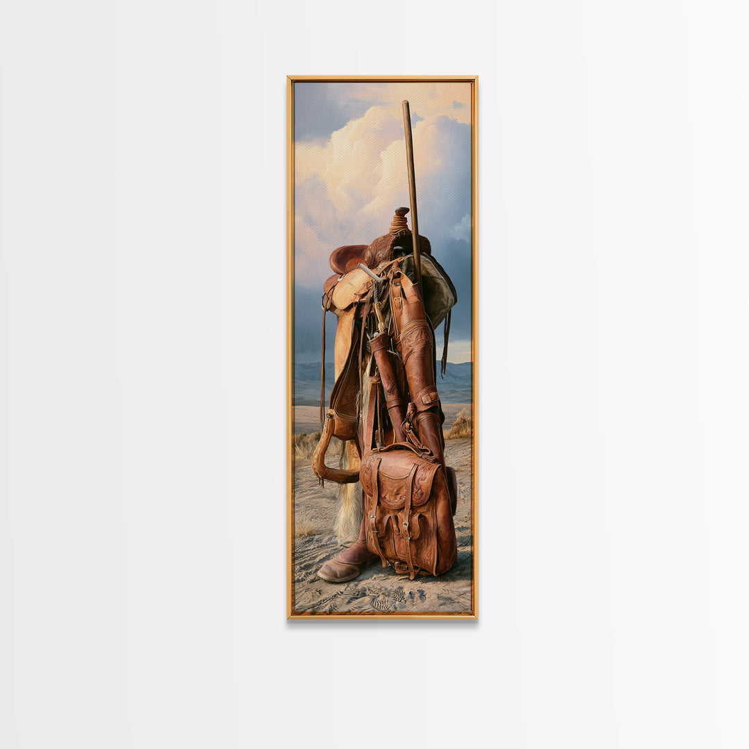 Stable Tools Arranged Like Old Master Still Canvas Print, Equestrian Art, Wall Art, Living Room Decor, Fine Art, Equestrian, EQU-1x3-35