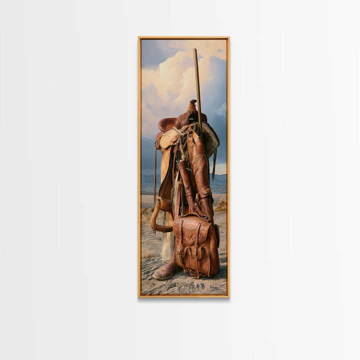 Stable Tools Arranged Like Old Master Still Canvas Print, Equestrian Art, Wall Art, Living Room Decor, Fine Art, Equestrian, EQU-1x3-35