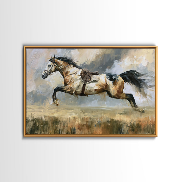 Show Jumping Horse Mid Leap Canvas Print, Equestrian Art, Wall Art, Living Room Decor, Fine Art, Equestrian, Boho Wall Art, EQU-3x2-83