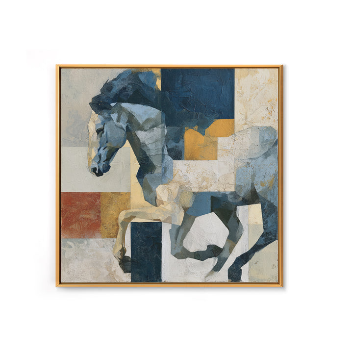 Expressionist Horse in Motion with Wild Mane Canvas Print, Expressionist Art, Modern Art, Living Room Decor, Expression, EXP-1x1-10