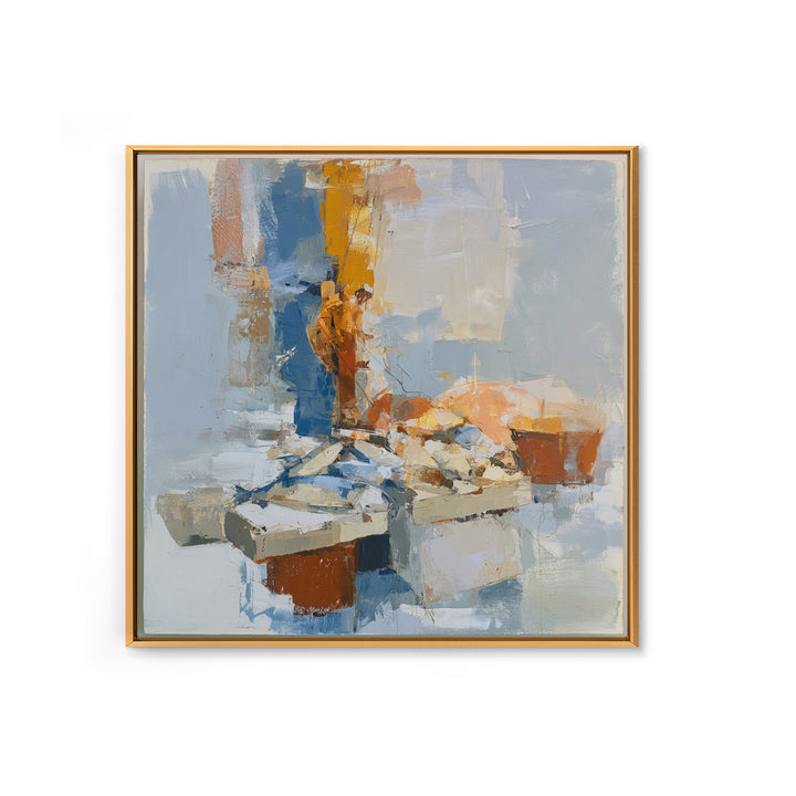 Fish Market Scene Canvas Print, Expressionist Art, Modern Wall Art, Living Room Decor, Fine Art, Expression, Fine Art Print, EXP-1x1-22