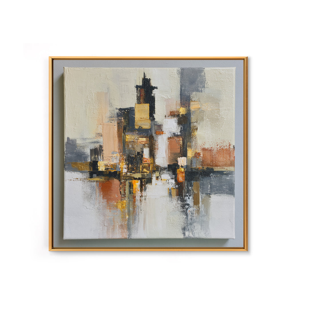 Distorted City Street Canvas Print, Expressionist Art, Room Decor, Living Room Decor, Fine Art, Expression, Printable Wall Art, EXP-1x1-25