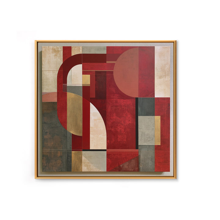 Red Room Interior Abstraction Canvas Print, Expressionist Art, Modern Wall Art, Living Room Decor, Expression, Fine Art Print, EXP-1x1-43