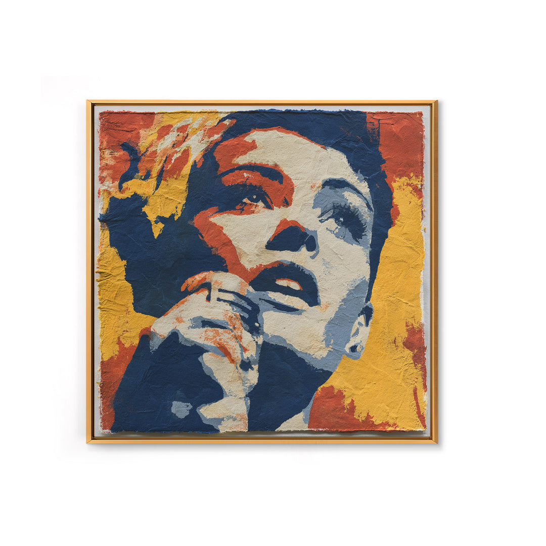 Portrait of a Singer Framed Canvas Print, Expressionist Art, Large Wall Art, Living Room Decor, Fine Art, Expression, EXP-1x1-44