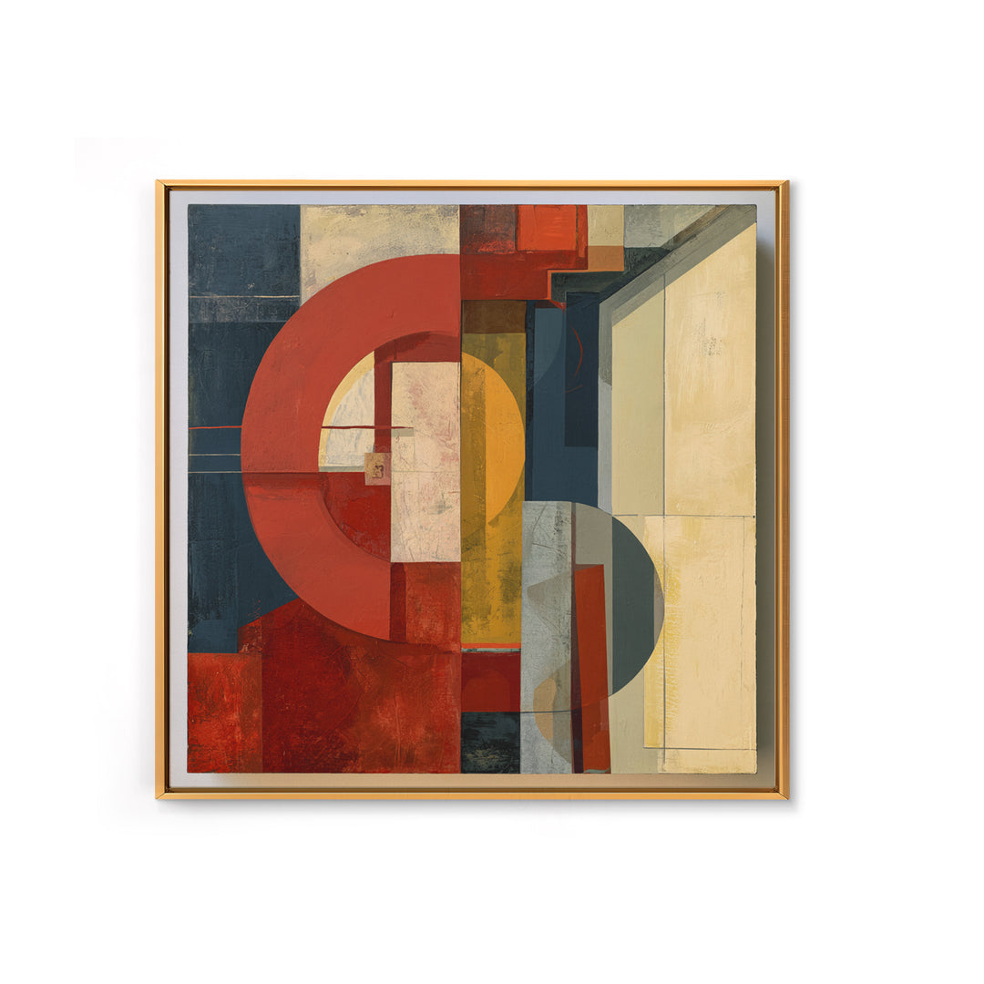 Red Room Interior Abstraction Without Realistic Furniture Canvas Print, Expressionist Art, Room Decor, Living Room Decor, EXP-1x1-91
