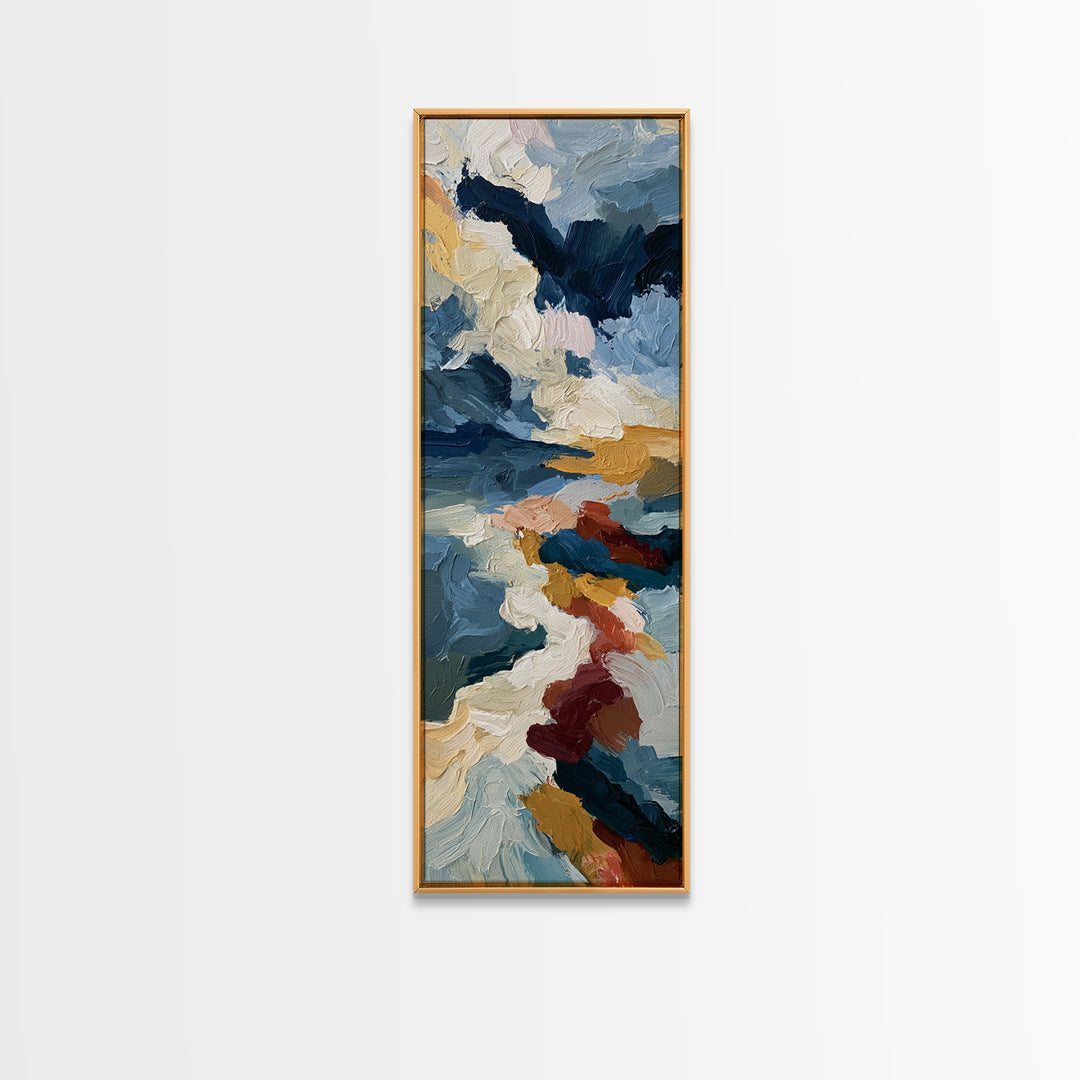 Stormy Landscape Painted Canvas Print, Expressionist Art, Boho Wall Art, Living Room Decor, Oil Painting, Expression, EXP-1x3-39