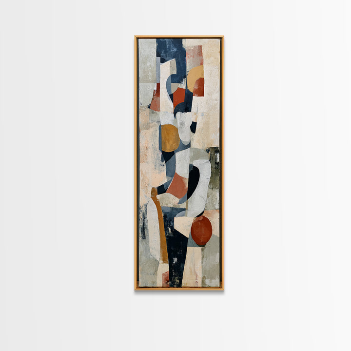 Seated Figure with Raw Gestural Outlines Canvas Print, Expressionist Art, Colorful Wall Art, Living Room Decor, Expression, EXP-1x3-67