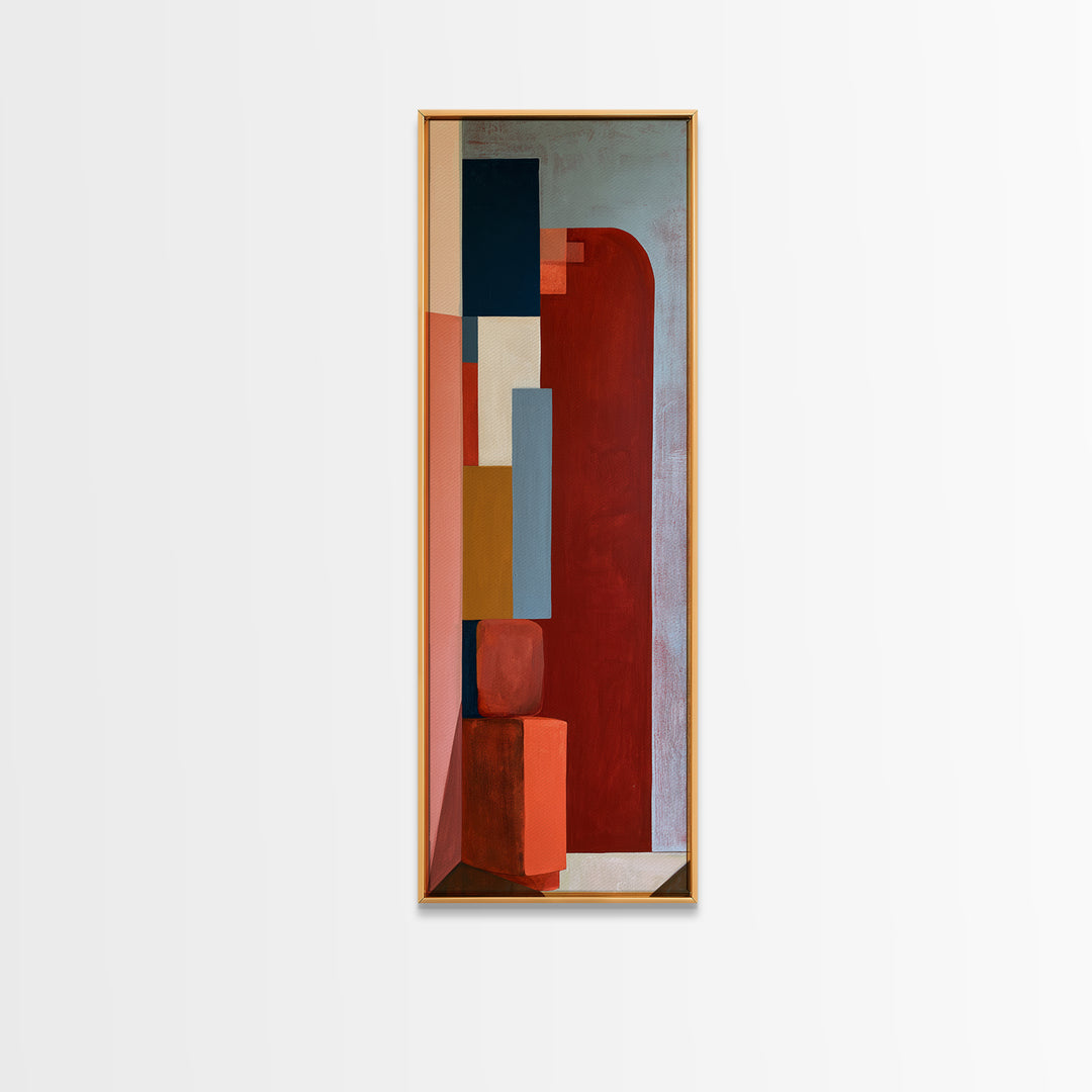 Red Room Interior Abstraction Canvas Print, Expressionist Art, Digital Wall Art, Living Room Decor, Expression, Fine Art Print, EXP-1x3-7
