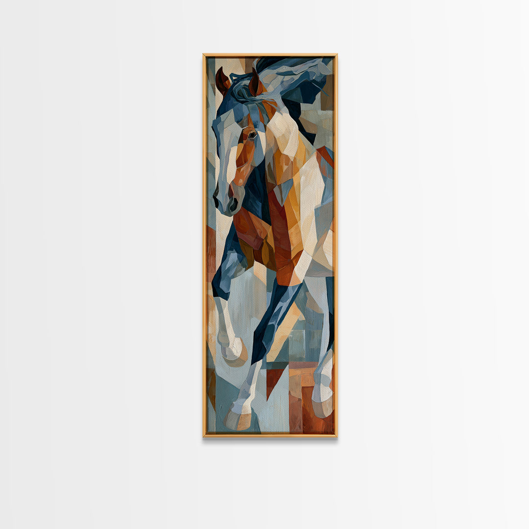 Expressionist Horse in Motion with Wild Mane Canvas Print, Expressionist Art, Modern Decor, Living Room Decor, Expression, EXP-1x3-70