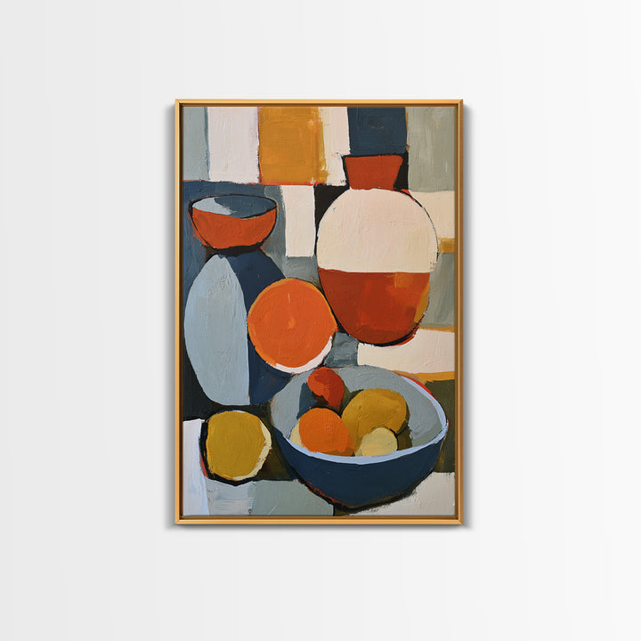 Bold Still Life of Fruit Framed Canvas Print, Expressionist Art, Printable Wall Art, Living Room Decor, Fine Art, Expression, EXP-2x3-1