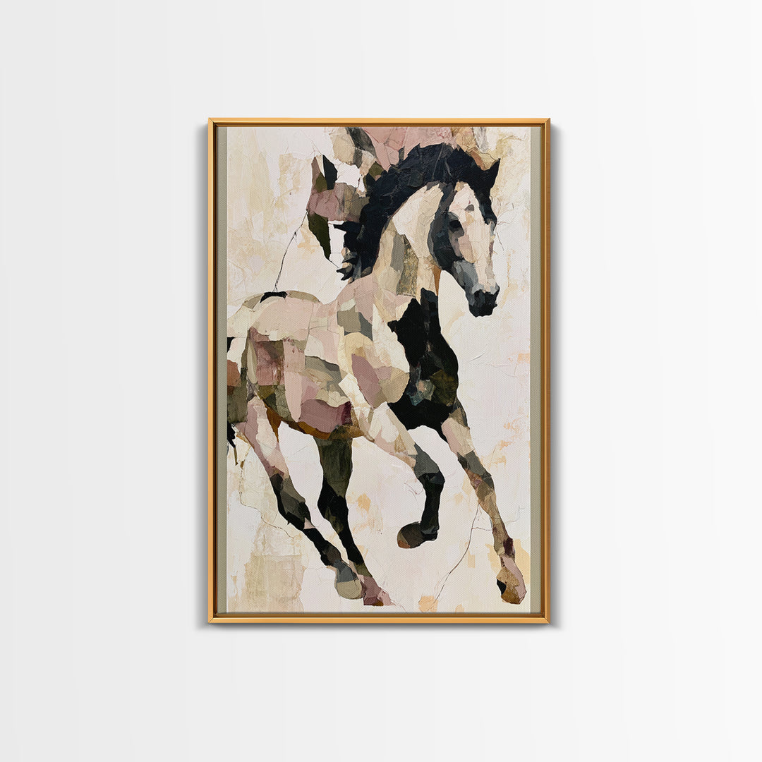 Expressionist Horse in Motion with Wild Mane Canvas Print, Expressionist Art, Home Decor, Living Room Decor, Expression, EXP-2x3-18