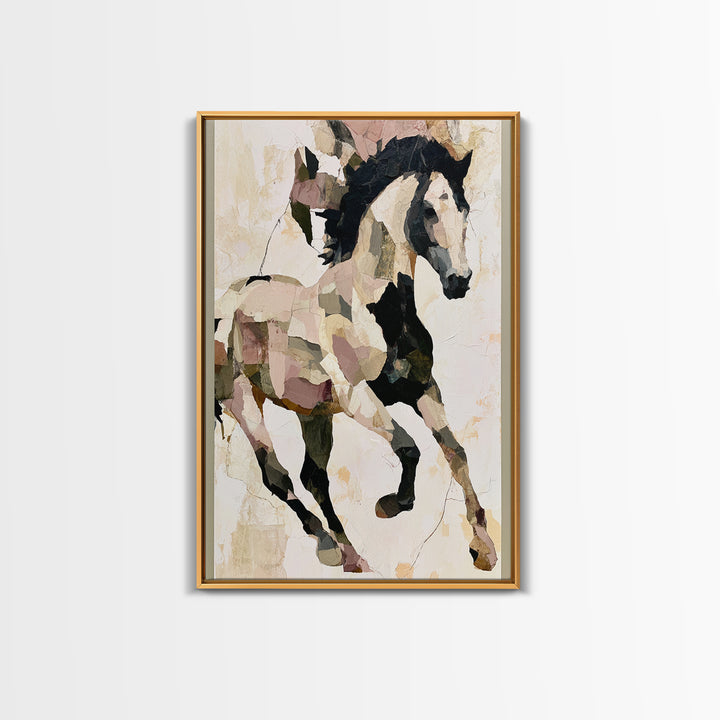 Expressionist Horse in Motion with Wild Mane Canvas Print, Expressionist Art, Home Decor, Living Room Decor, Expression, EXP-2x3-18