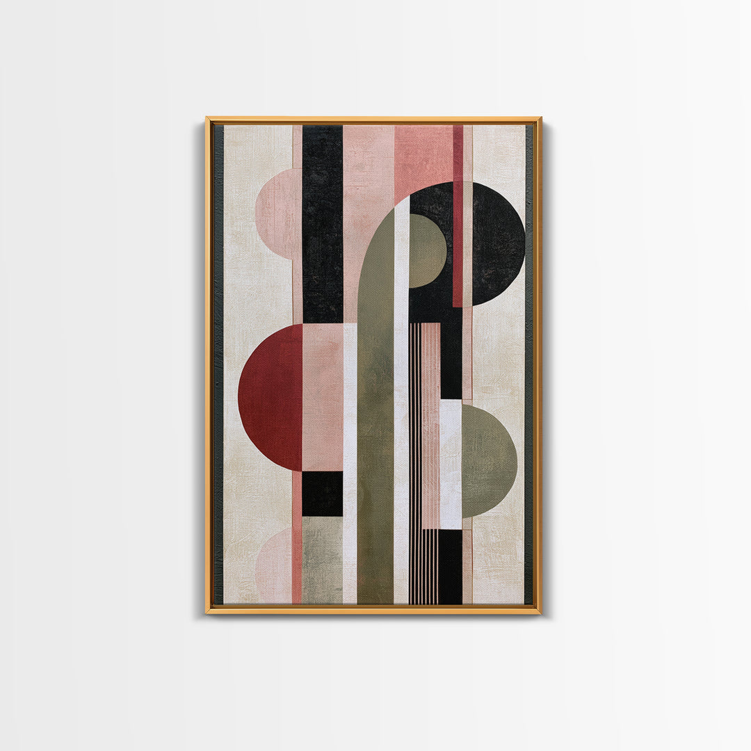 Red Room Interior Abstraction Without Realistic Furniture Canvas Print, Expressionist Art, Living Room Decor, Expression, EXP-2x3-27