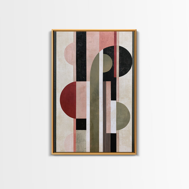 Red Room Interior Abstraction Without Realistic Furniture Canvas Print, Expressionist Art, Living Room Decor, Expression, EXP-2x3-27