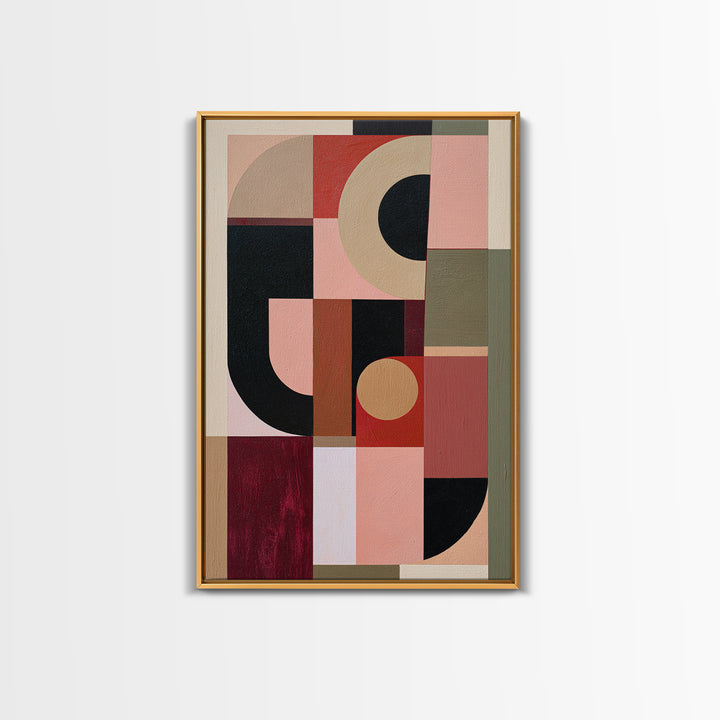 Lonely Caf Table Framed Canvas Print, Expressionist Art, Large Wall Art, Living Room Decor, Expression, Abstract Painting, EXP-2x3-37