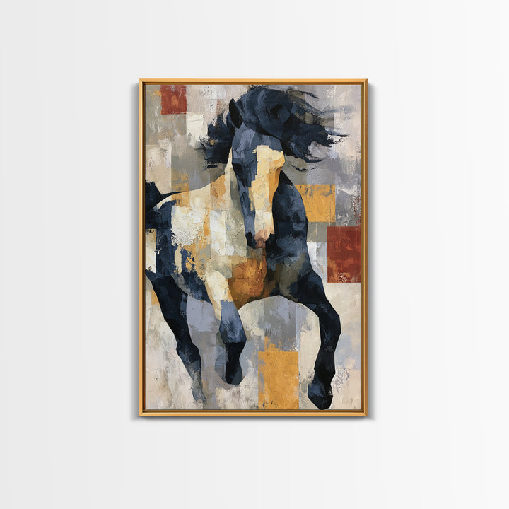 Expressionist Horse in Motion with Wild Mane Canvas Print, Expressionist Art, Home Decor, Living Room Decor, Expression, EXP-2x3-42