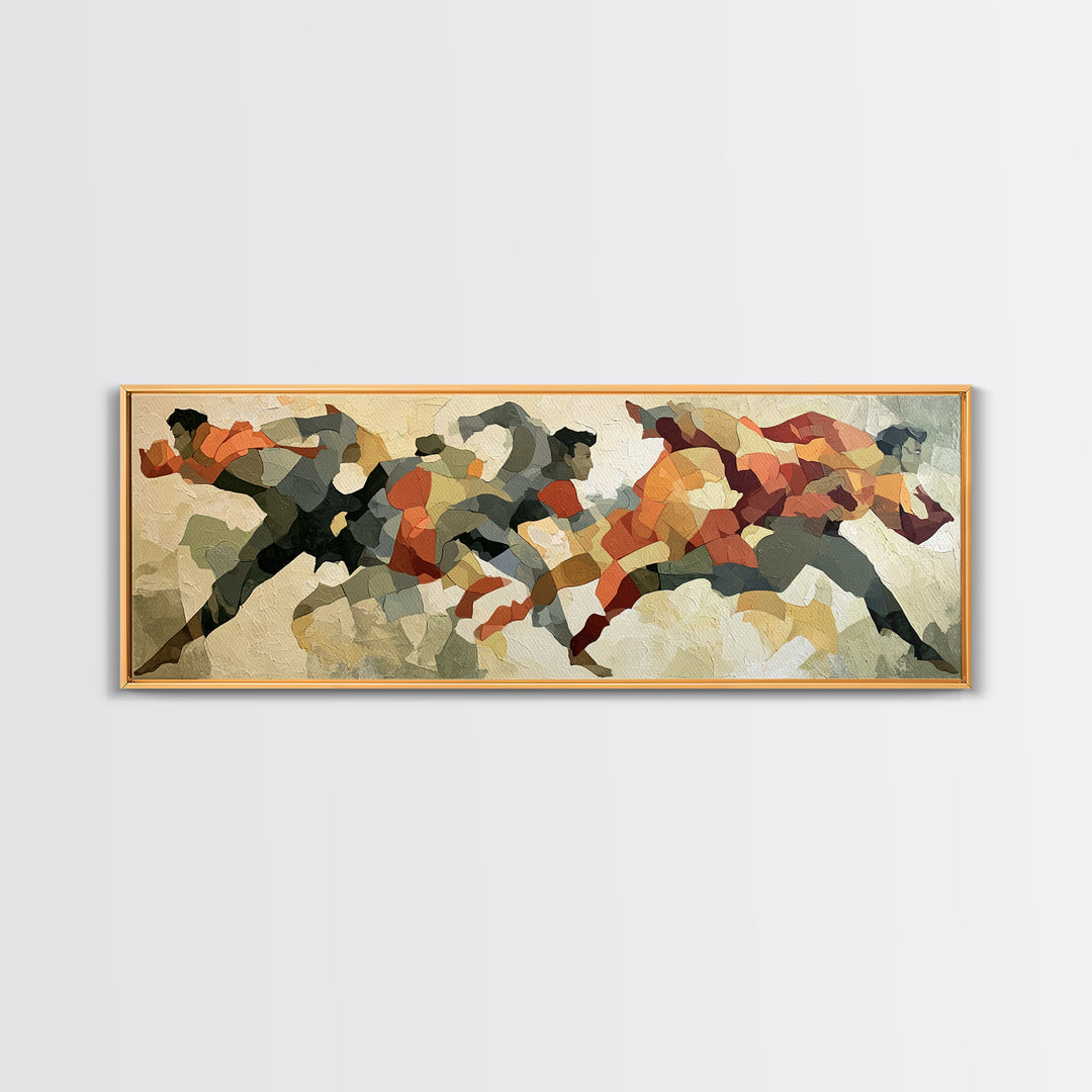 Dancer Figure Fractured into Vibrant Movement Canvas Print, Expressionist Art, Modern Decor, Living Room Decor, Expression, EXP-3x1-44