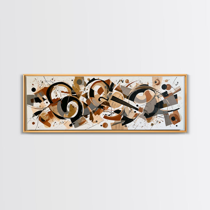 Violinist Painted in Electric Brush Marks Canvas Print, Expressionist Art, Minimalist Wall Art, Living Room Decor, Expression, EXP-3x1-53