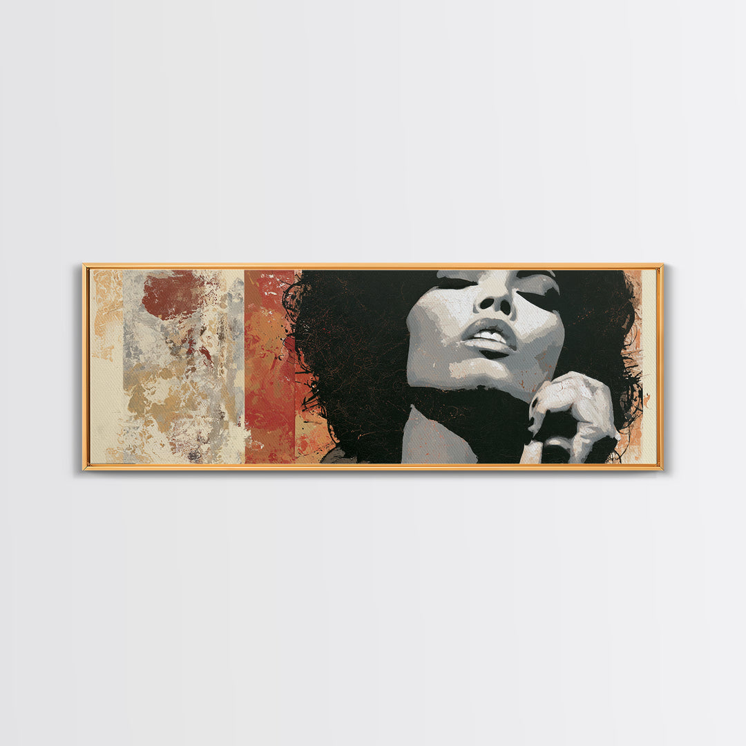 Portrait of a Singer Framed Canvas Print, Expressionist Art, Digital Prints, Living Room Decor, Oil Painting, Expression, EXP-3x1-84