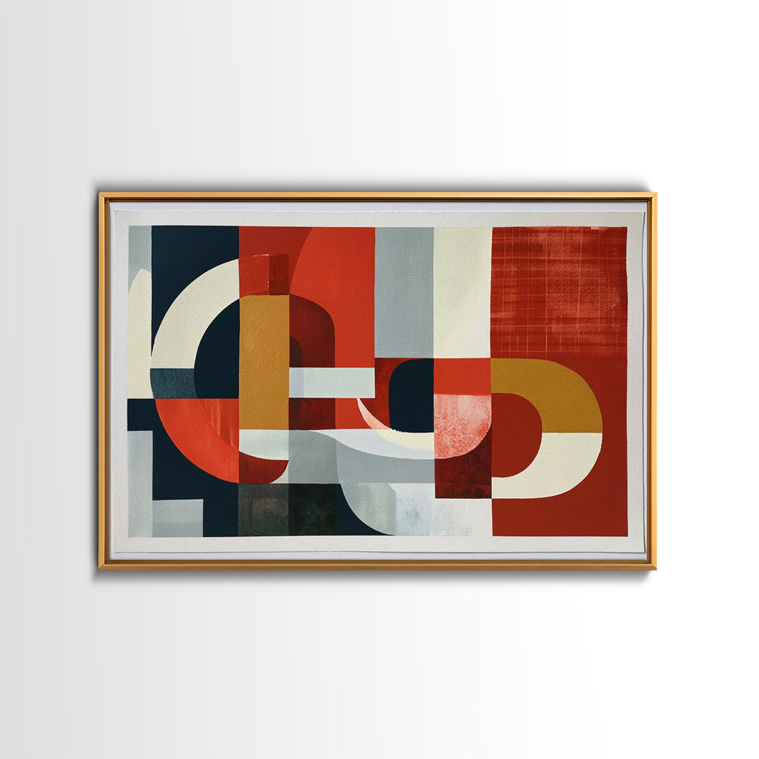Red Room Interior Abstraction Canvas Print, Expressionist Art, Minimalist Wall Art, Living Room Decor, Expression, EXP-3x2-23