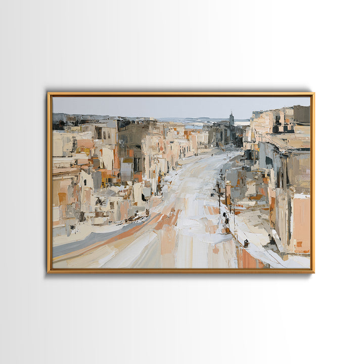 Distorted City Street Canvas Print, Expressionist Art, Modern Decor, Living Room Decor, Fine Art, Expression, Wall Decor, EXP-3x2-29