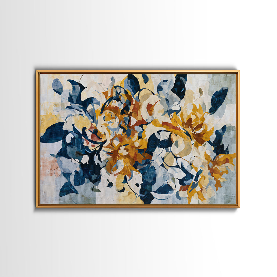 Sunflowers Twisting in Intense Painted Energy Canvas Print, Expressionist Art, Downloadable Prints, Living Room Decor, EXP-3x2-36
