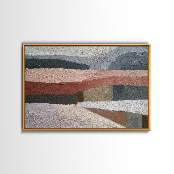Stormy Landscape Painted Framed Canvas Print, Expressionist Art, Original Art, Living Room Decor, Fine Art, Expression, EXP-3x2-7