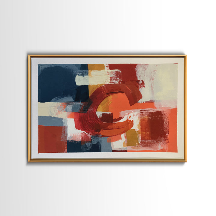 Red Room Interior Abstraction Canvas Print, Expressionist Art, Digital Wall Art, Living Room Decor, Expression, Fine Art Print, EXP-3x2-95