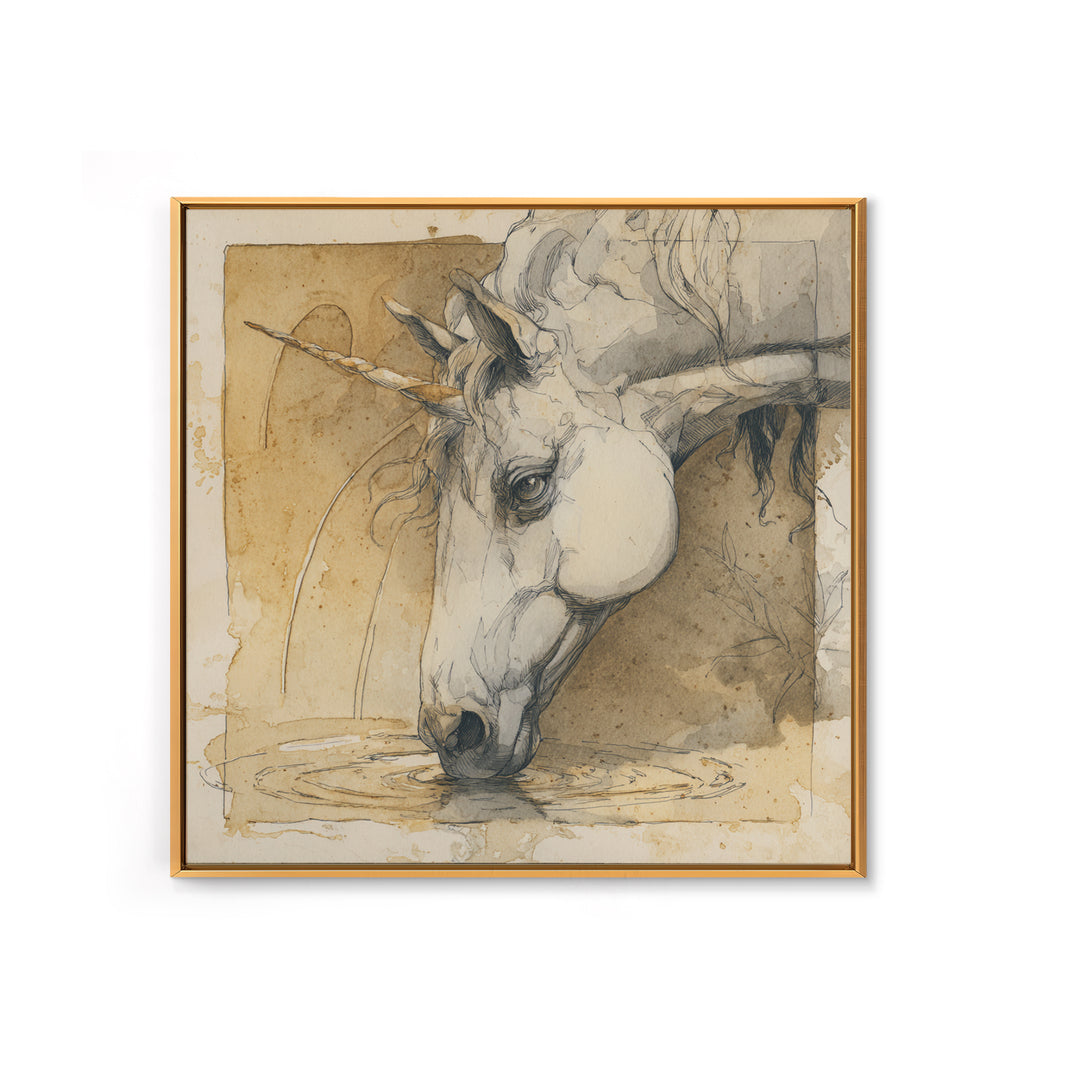 Griffin Perched on a Castle Wall Canvas Print, Fantasy Art, Fantasy Art Prints, Living Room Decor, Mythic, Modern Decor, FAN-1x1-10