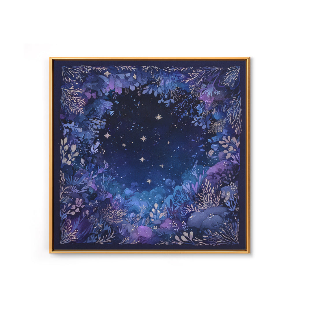 Celestial Dragon Wrapped Around a Moon Framed Canvas Print, Fantasy Art, Acrylic Painting, Living Room Decor, Fine Art, Mythic, FAN-1x1-38