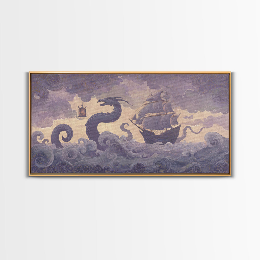 Griffin Perched on a Castle Wall Canvas Print, Fantasy Art, Contemporary Art, Living Room Decor, Mythic, Printable Art, FAN-2x1-54
