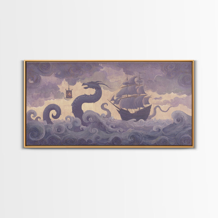 Griffin Perched on a Castle Wall Canvas Print, Fantasy Art, Contemporary Art, Living Room Decor, Mythic, Printable Art, FAN-2x1-54