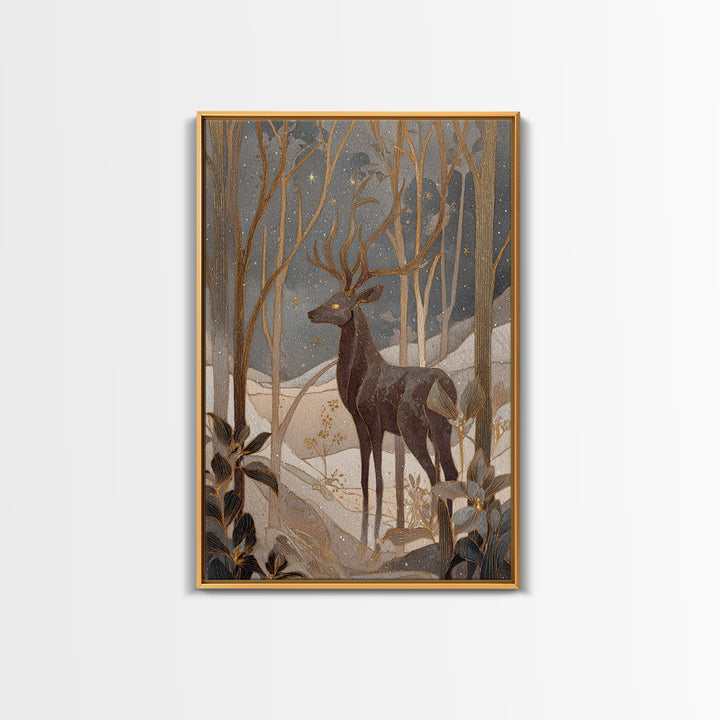 Mythic Waterfall Guarded by White Wolves Canvas Print, Fantasy Art, Fantasy Art Print, Living Room Decor, Fine Art, Mythic, FAN-2x3-32