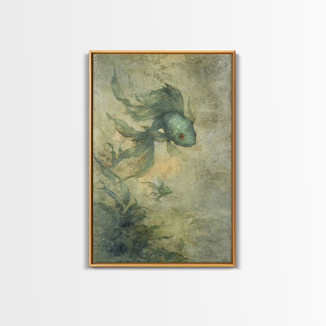 Phoenix Rising in Gold and Crimson Flames Canvas Print, Fantasy Art, Art Nouveau, Living Room Decor, Fine Art, Mythic, FAN-2x3-61
