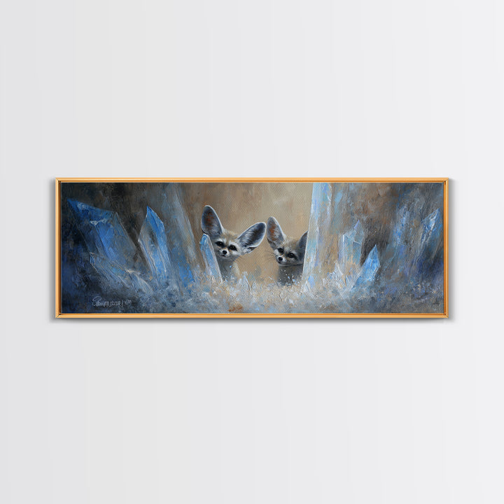 Dwarven Forge with Molten Gold Glow Framed Canvas Print, Fantasy Art, Boho Wall Art, Living Room Decor, Fine Art, Mythic, FAN-3x1-58