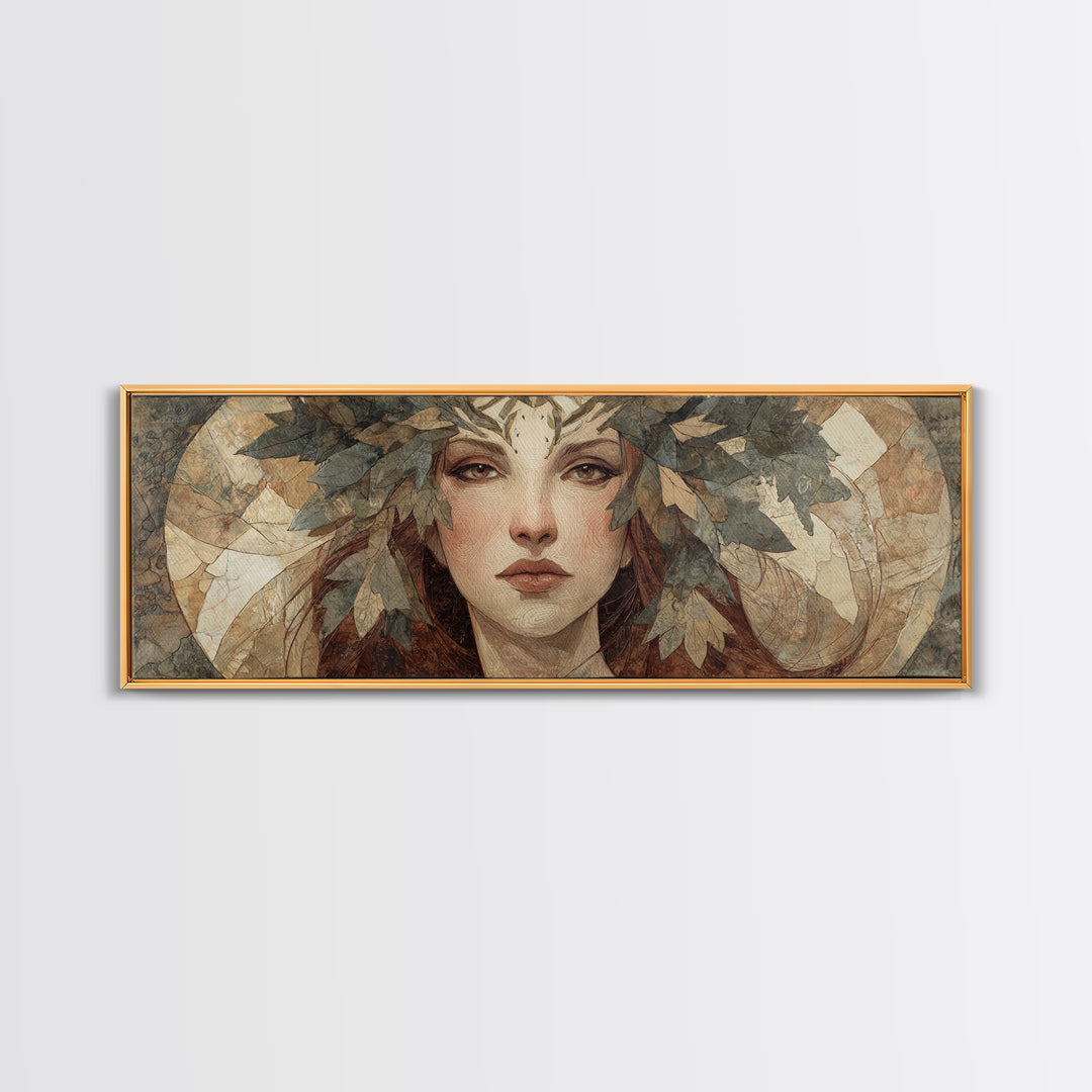 Phoenix Rising in Gold and Crimson Flames Canvas Print, Fantasy Art, Digital Painting, Living Room Decor, Fine Art, Mythic, FAN-3x1-93