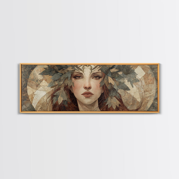 Phoenix Rising in Gold and Crimson Flames Canvas Print, Fantasy Art, Digital Painting, Living Room Decor, Fine Art, Mythic, FAN-3x1-93