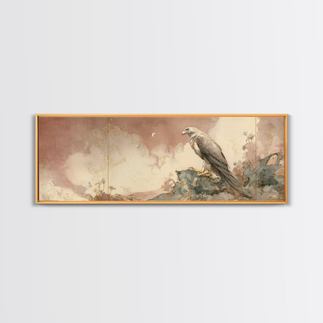 Armored Knight Facing a Glowing Portal Canvas Print, Fantasy Art, Textured Painting, Living Room Decor, Oil Painting, Mythic, FAN-3x1-95