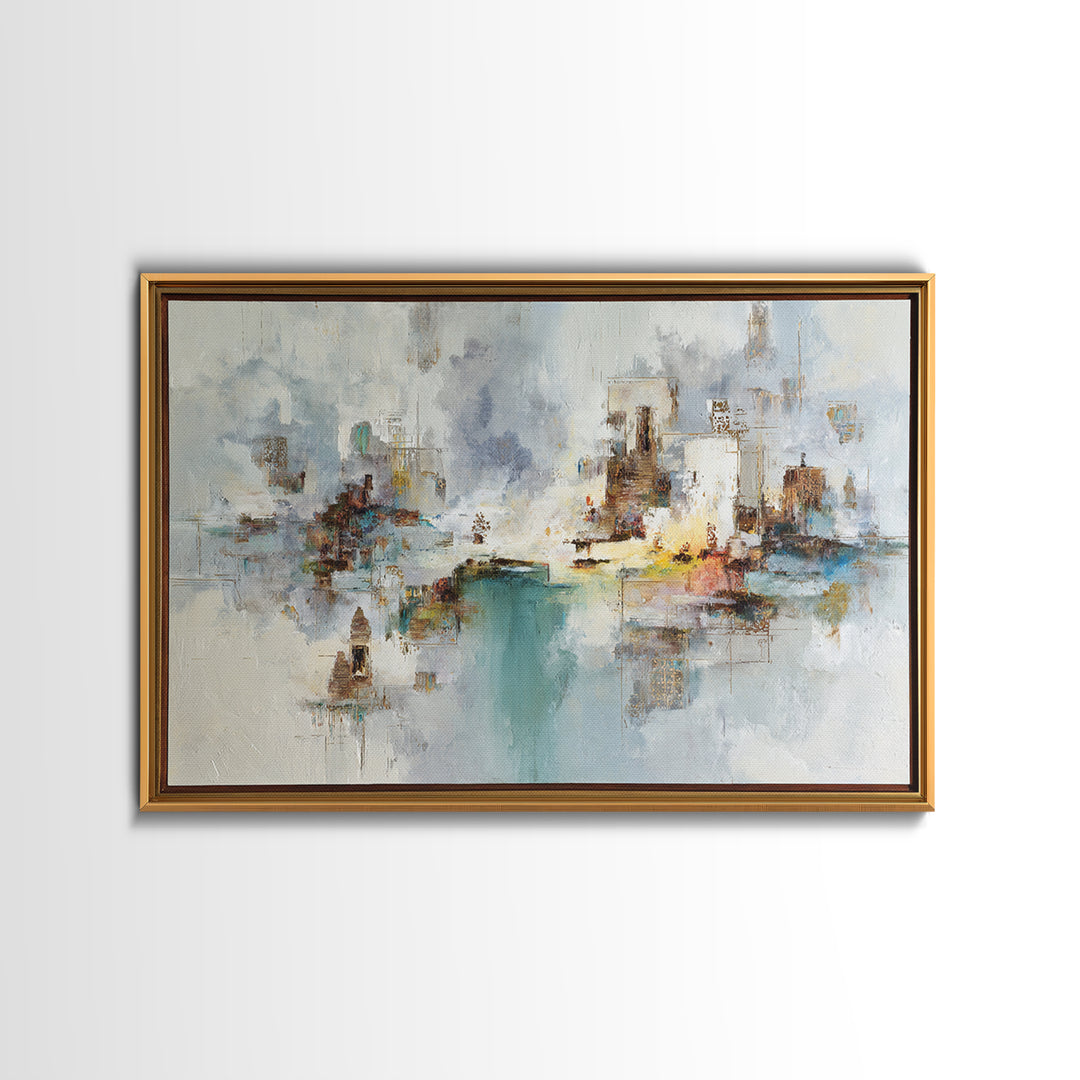 Giant Tree City Filled Canvas Print, Fantasy Art, Fantasy Wall Art, Living Room Decor, Oil Painting, Mythic, Fine Art Print, FAN-3x2-37