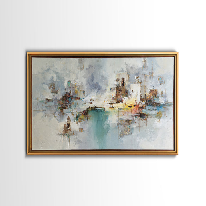 Giant Tree City Filled Canvas Print, Fantasy Art, Fantasy Wall Art, Living Room Decor, Oil Painting, Mythic, Fine Art Print, FAN-3x2-37