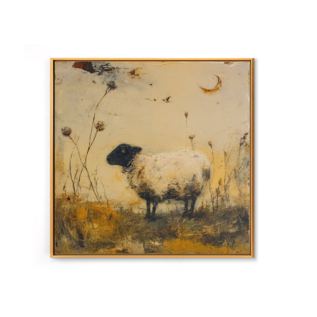 Rustic Barn in Golden Field Light Canvas Print, Farmhouse Art, Landscape Painting, Farmhouse Decor, Fine Art, Harvest, FAR-1x1-50