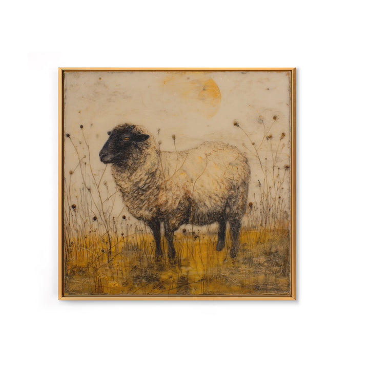 Black and White Sheep Framed Canvas Print, Farmhouse Art, Modern Decor, Farmhouse Decor, Fine Art, Harvest, Home Decor, FAR-1x1-80