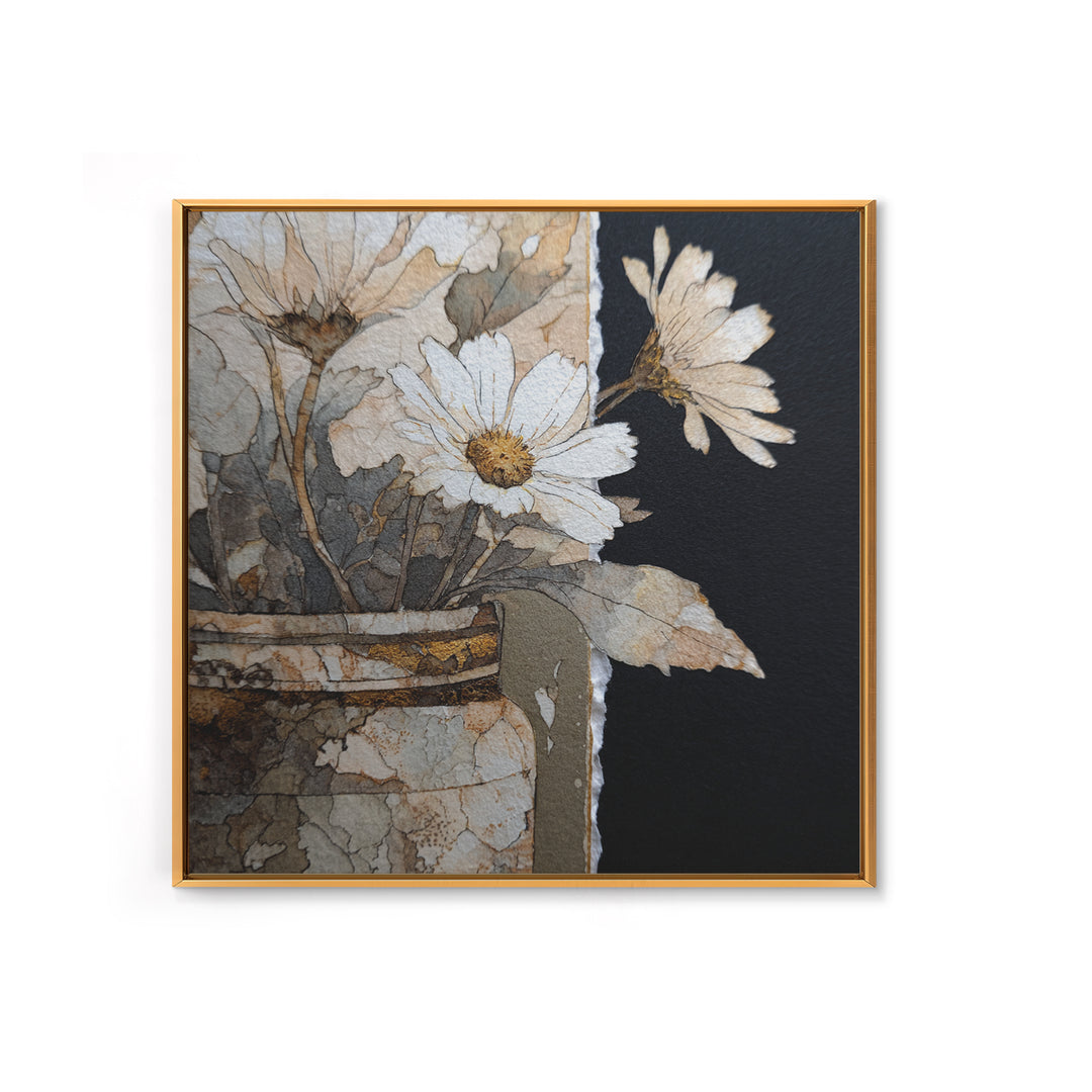 Sunflowers in a Galvanized Metal Bucket Canvas Print, Farmhouse Art, Wall Art, Farmhouse Decor, Oil Painting, Harvest, FAR-1x1-99