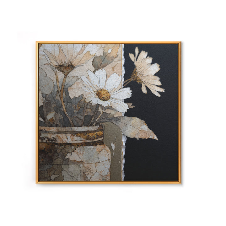 Sunflowers in a Galvanized Metal Bucket Canvas Print, Farmhouse Art, Wall Art, Farmhouse Decor, Oil Painting, Harvest, FAR-1x1-99