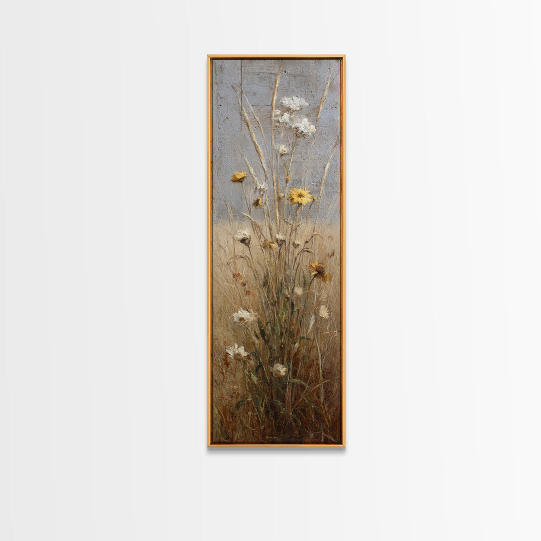 Rustic Barn in Golden Field Light Framed Canvas Print, Farmhouse Art, Neutral Decor, Farmhouse Decor, Fine Art, Harvest, FAR-1x3-62