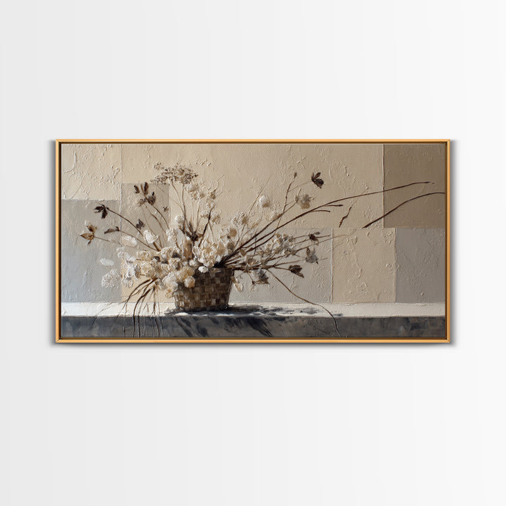 Country Landscape with Fence and Rolling Hills Framed Canvas Print, Farmhouse Art, Art Print, Farmhouse Decor, Harvest, FAR-2x1-10