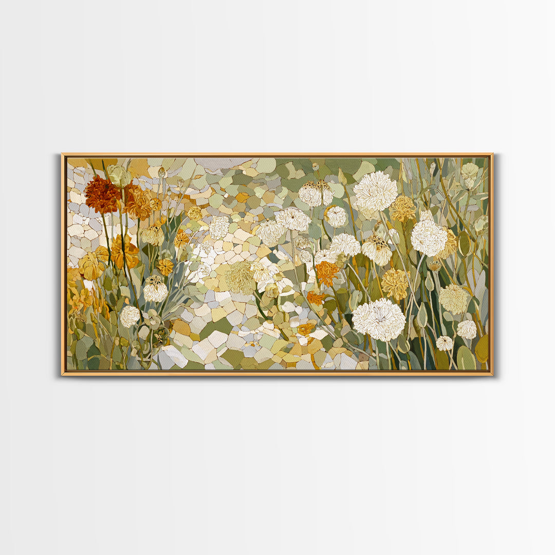 Weathered Horseshoe and Wildflowers Canvas Print, Farmhouse Art, Contemporary Art, Farmhouse Decor, Fine Art, Harvest, FAR-2x1-41