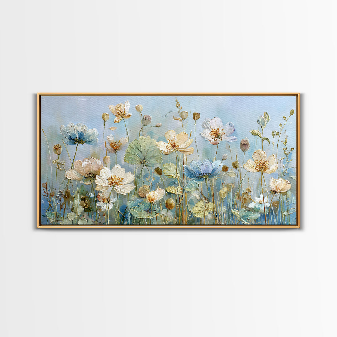 Chicken Family in a Garden Patch Framed Canvas Print, Farmhouse Art, Contemporary Art, Farmhouse Decor, Oil Painting, Harvest, FAR-2x1-83