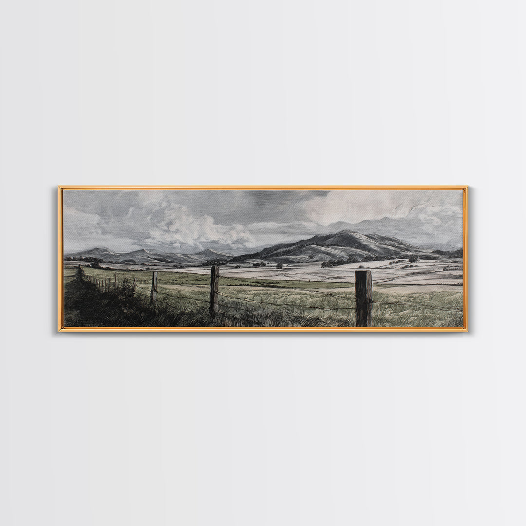 Rustic Barn in Golden Field Light Canvas Print, Farmhouse Art, Living Room Decor, Farmhouse Decor, Fine Art, Harvest, FAR-3x1-42